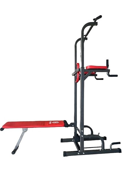 Barfiks Istasyonu, Mekik Sehpası, Güç Kulesi, Ayarlanabilir Yükseklik, El Tutamakları, Bacak Uzatmaları Dips fırsatları