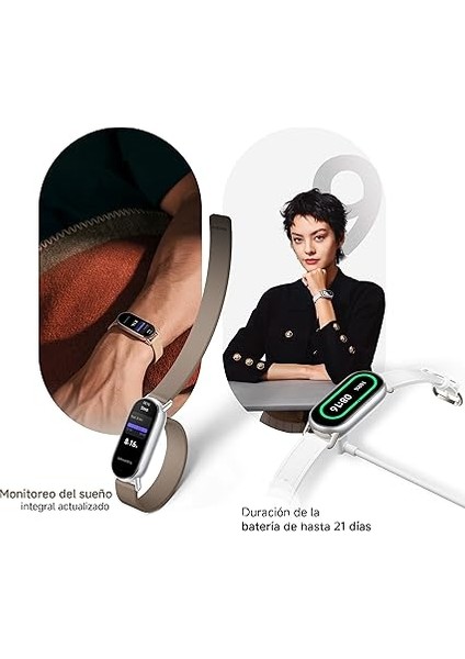 Smart Band 9 Glacier Silver | 1,62 Inç Amoled Ekran | Dokunmatik Ekran, Multisport Tracker, Aktivite Izleyici, Nabız Monitörü | Bluetooth Bağlantısı modelleri