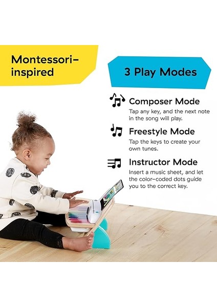 Einstein ve Hape Magic Touch Piyano Ahşap Müzikli Yürümeye Başlayan Oyuncağı, 6 Ay ve Üzeri fırsatları