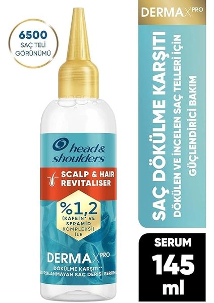 &amp; Shoulders Dermaxpro Scalp &amp; Hair Revitaliser Dökülme Karşıtı Durulanmayan Saç Derisi Serumu Kafein ve Seramid ile 145ML fiyatları