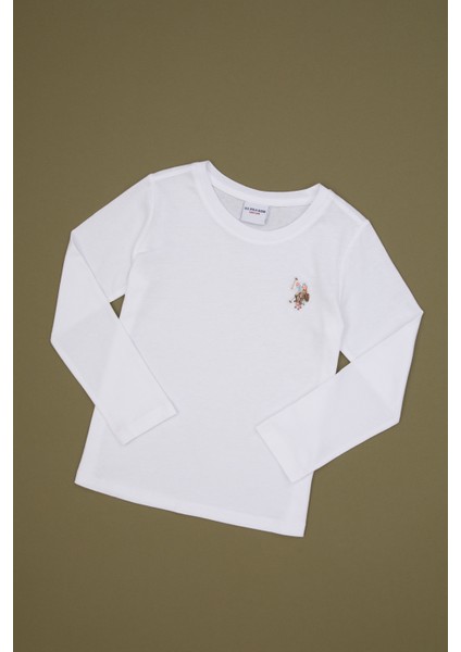 Kız Çocuk Beyaz Tişört 50317915-VR013