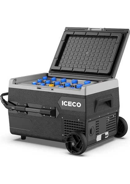 K65S 12/24V 65LT Akülü, Kablolu, Kompresörlü Tekerlekli Outdoor Oto Buzdolabı &amp; Dondurucu