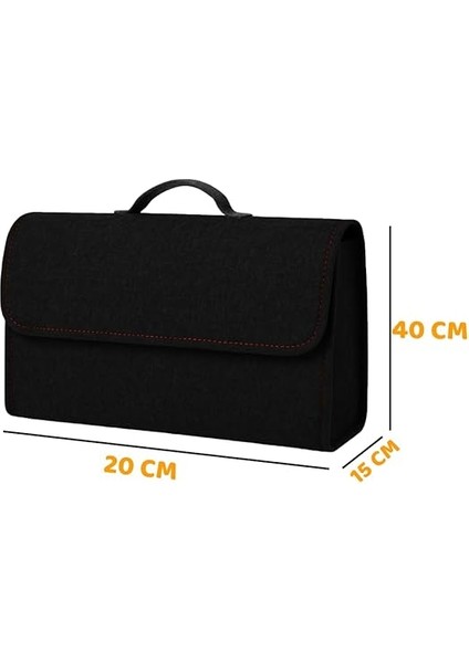 Premium Keçe Araç Bagaj Organizeri Suya Dayanıklı Pratik Taşınabilir Katlanabilir Seyahat Çantası Araç Içi Düzenleme Kutusu (Siyah) indirimleri