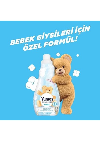 Konsantre Çamaşır Yumuşatıcısı Bebek 1200 ml 50 Yıkama 1 Adet fırsatları
