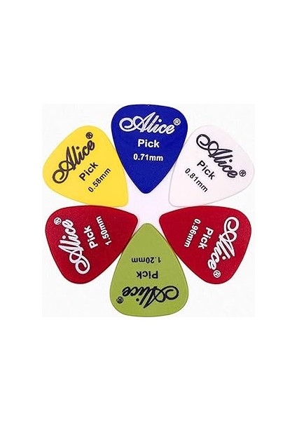 30 Adet Gitar Penası - 0,58-1,5 Mm, 6 Farklı Çeşit - Akustik, Elektro Gitar, Ukulele ve Bas Için Selüloit Aksesuar modelleri