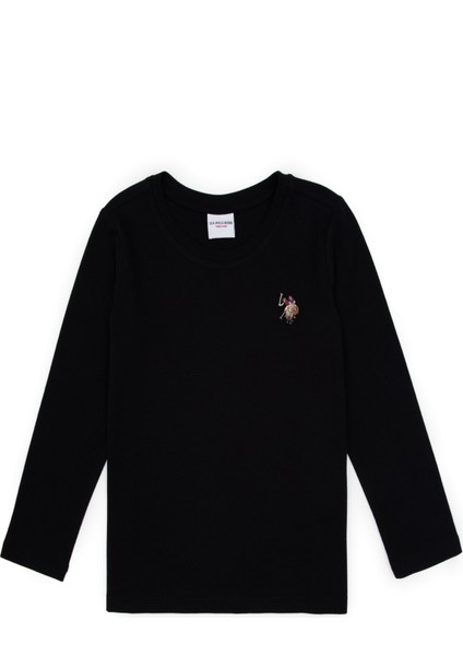 Kız Çocuk Siyah Tişört 50317915-VR046