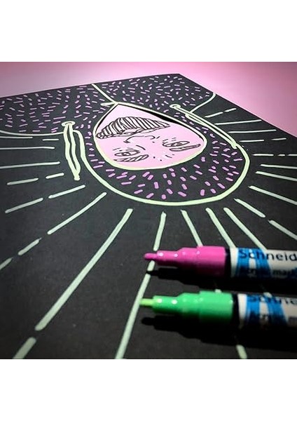 Paint-It Akrilik Kalemler (Set 3, 2 mm Yuvarlak Uçlu, Ahşap, Tuval, Taş Vb. Için Yüksek Kapatıcı Akrilik Boyalar) 6 Adet, Sınıflandırılmış, 2 mm Çizgi Genişliği indirimleri