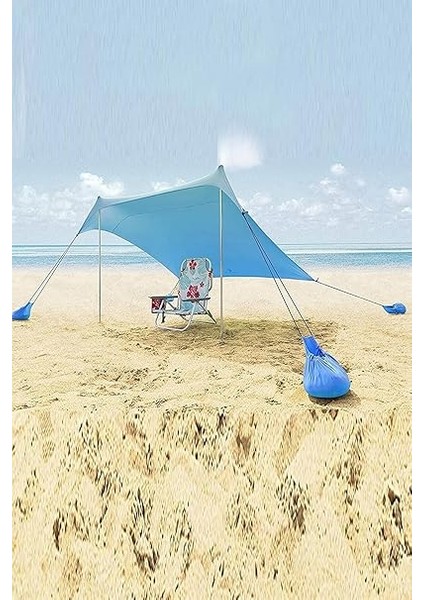 Zelt 2,3 Metre Gölgelik Tente Plaj Şemsiyesi Teras Bahçe Çardak Kamp Piknik Güneşlik Şemsiye (Mavi) modelleri