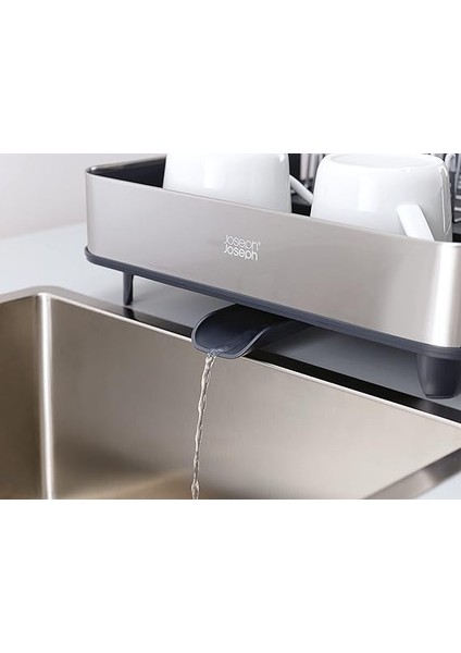 Joseph 85153 Extend Paslanmaz Çelik Genişletilebilir Bulaşıklık, Gri fiyatları