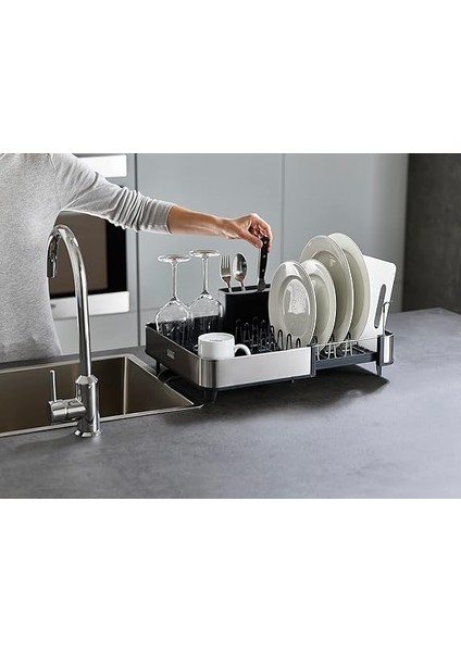 Joseph 85153 Extend Paslanmaz Çelik Genişletilebilir Bulaşıklık, Gri modelleri