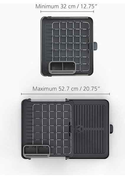 Joseph 85153 Extend Paslanmaz Çelik Genişletilebilir Bulaşıklık, Gri fırsatları