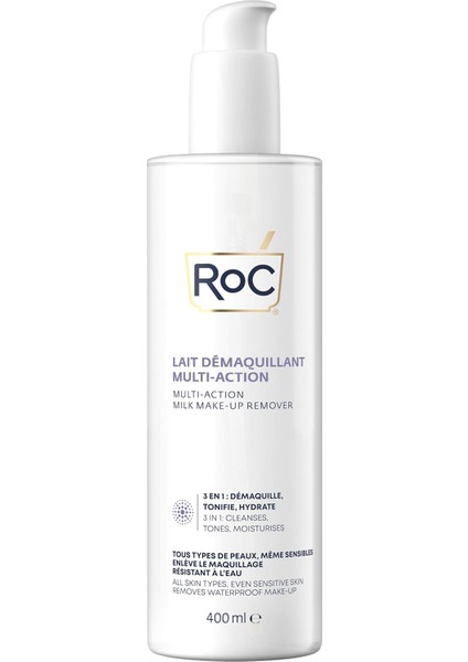 Multi-Action Make-Up Remover Milk Nemlendirici 3'ü 1 Arada Makyaj Çıkarma Sütü 400 ml
