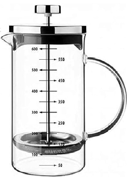 Cam 700 ml French Press, Demlik, Ölçü Kabı, indirimleri