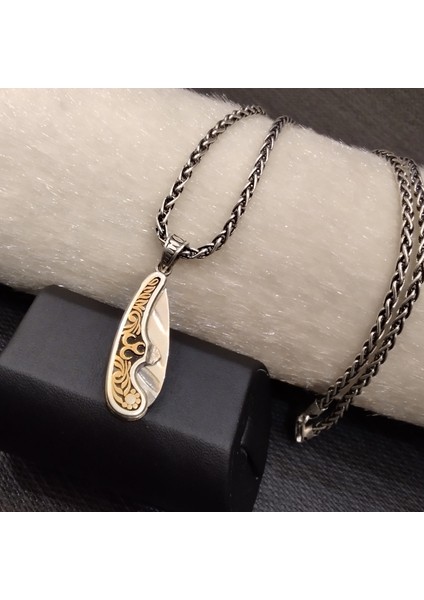 925 Ayar Gümüş Üç Hilal Detaylı Kolye Ucu -Şık Tasarım (Zincirsiz) modelleri