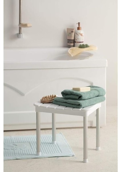 M-KV33-01 Okaliptus Tabure, Maks. 100 kg Kapasite, 37 x 34 x 30 Cm, Beyaz fiyatları