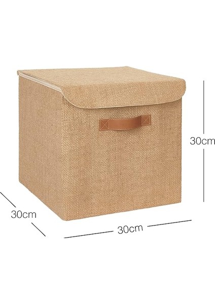 Home Textile Jüt Kapaklı Kutu 30 x 30 x 30 cm fiyatları