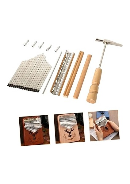 Kalimba Başparmak Piyano Yedek Parçaları 17 Tuş Takımı Kalimba Için Aletleri fırsatları