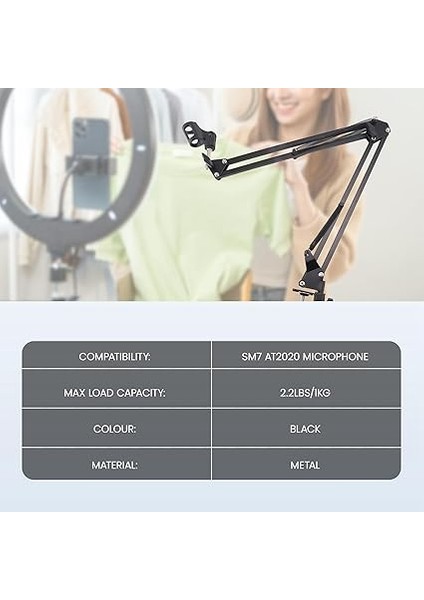 Pro Masaüstü Mikrofon Tutucu Süspansiyon Mikrofon Standı Masa Montaj Kelepçe Kartopu Için fırsatları
