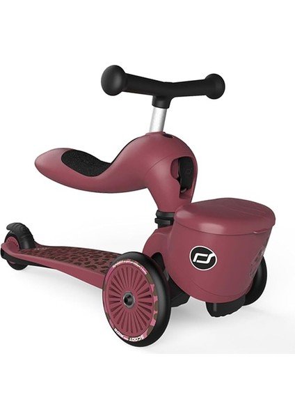 &amp; Ride Highwaykick 1 Lifestyle Wildcat – Çocuklar Için 2'si 1 Arada Denge Bisikleti ve Scooter (1 – 5 Yaş), Depolama Alanlı, Yüksekliği Ayarlanabilir, Emniyet Pedi, 50 Kg'a Kadar, Tasarım