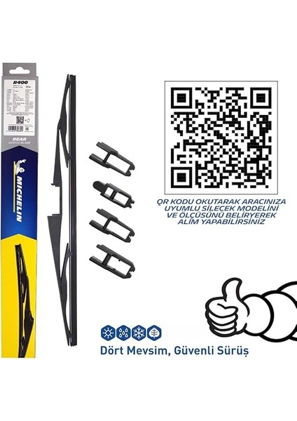 Rainforce™ MCR400 40CM 1 Adet Universal Telli Hibrit Arka Silecek modelleri