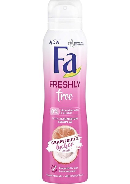 Freshly Free Greyfurt &amp; Liçi Deosprey 150 ml Kadın