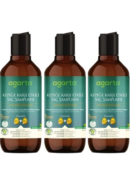 Doğal Kepeğe Karşı Etkili Şampuan 400 ml (Vegan,tuzsuz)