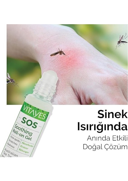 Sos Cilt Serumu - Akne ve Sivilce Önleyici, Siyah Nokta, Cilt Kızarıklığı, Kaşıntı, Sinek Böcek Isırması Karşıtı Onarıcı Çay Ağacı Yağı ve Provitamin B5 Serumu, Üçlü Ambalaj 30 ml indirimleri