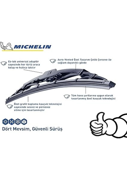 Rainforce™ MC13914 36CM 1 Adet Universal Telli Silecek modelleri