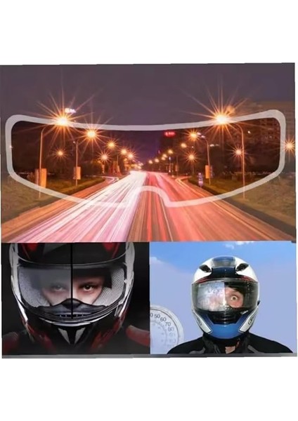Kaskı Buğu Önleyici Vizörü Su Geçirmez Dayanıklı Çizik Koruma Lens Filmi