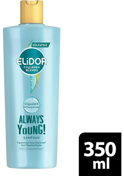 Collagen Blends Sülfatsız Saç Bakım Şampuanı Always Young Onarıcı ve Yıpranma Karşıtı (350 Ml) fiyatları