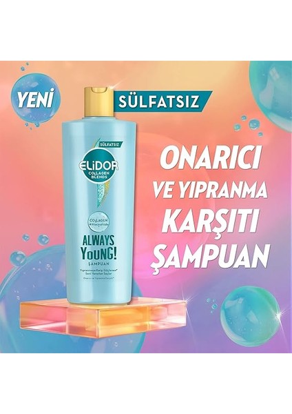 Collagen Blends Sülfatsız Saç Bakım Şampuanı Always Young Onarıcı ve Yıpranma Karşıtı (350 Ml) modelleri