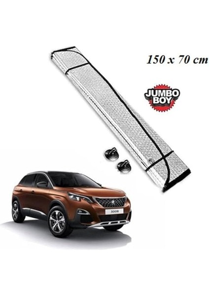 Ön Cam Balonlu Kalın Güneşlik (150X70 Cm) + 2 Adet Arka Yan Cam Güneşlik Perde Sineklik Set modelleri