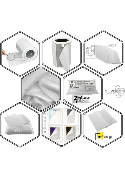 Fresh Air Filter 10 Adet Nano Gümüş Iyonlu Elektrostatik Toz Tutucu Ön Filtre Xiaomi Smart Purifier 4 Compact ile Uyumlu modelleri