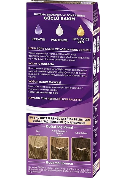 Göz Alıcı Renkler Küllü Kumral 7.1 Saç Boyası fiyatları