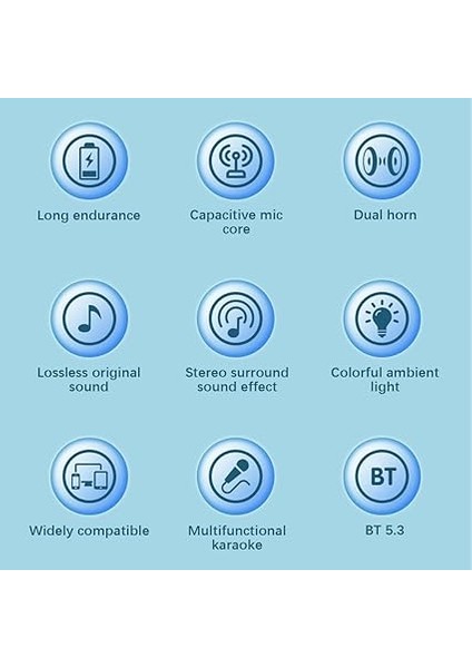 Mini Karaoke Makinesi Taşınabilir Mikrofon ve Ses Kutusu Seti Ev Ktv Bt Hoparlör 2 Mikrofonlu Ev Dış Mekan Kablosuz Hoparlör Ses Kutusu ve El Mikrofonu Karaoke Mikrofon Hoparlör Bt5.3 fiyatları