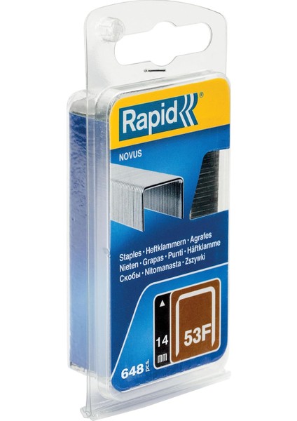 Zımba Teli Tip 53F, 14 mm Zımba, 648 Adet, Novus El ve Elektrikli Zımba Makineleri Için Yassı Tel Kıskaçlar