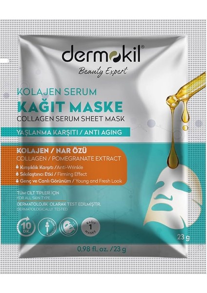 Kolajen Serum Kağıt Maske 23 gr