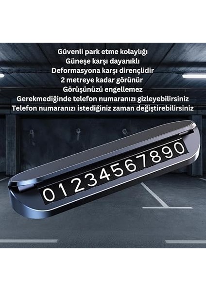 Premıum Kapaklı Gizlenebilir Araç Park Telefon Numaratörü Geçici Park Telefon Numaratörü fiyatları