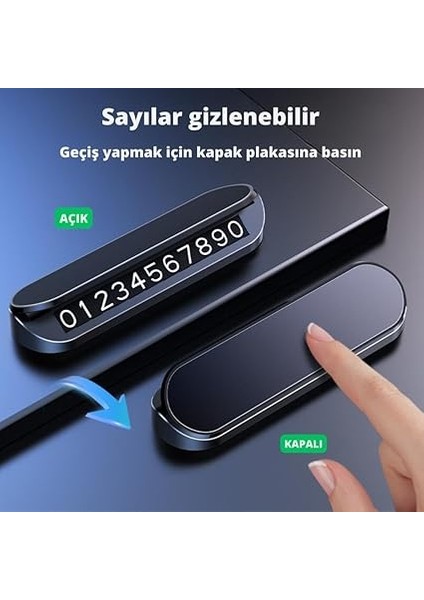 Premıum Kapaklı Gizlenebilir Araç Park Telefon Numaratörü Geçici Park Telefon Numaratörü fırsatları