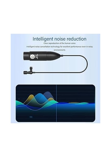 Çok Yönlü Yaka Yaka Mikrofonu, 48V Güç, 3 Pin Xlr Mono, Gürültü Azaltma, Kayıt ve Röportaj Için Klipsli indirimleri