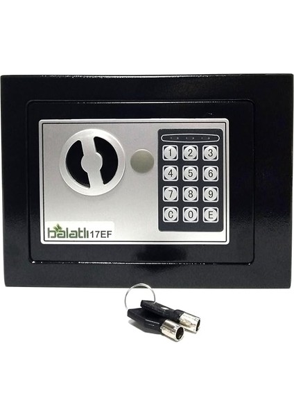 Elektronik Şifreli ve Anahtarlı Otel Ev Tipi Orta Boy Para Kasası 17EF