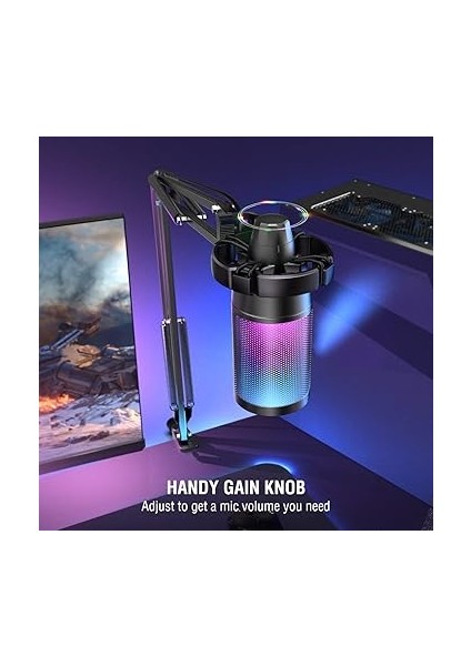 Ampligame A6T Twitch - Youtuber - Gamer - Tiktok - Yayıncı USB Mikrofon Seti (Siyah) indirimleri