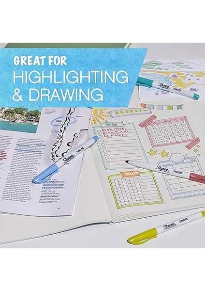 S-Note Fosforlu Işaretleme Kalemi, 12'li Blister, Karışık fiyatları