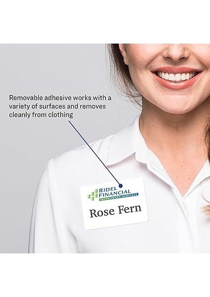 Esnek Isim Etiketi Çıkartmaları, Beyaz Dikdörtgen Etiketler, 400 Çıkarılabilir Isim Rozeti, 2-1/3" x 3-3/8" (5395) fiyatları