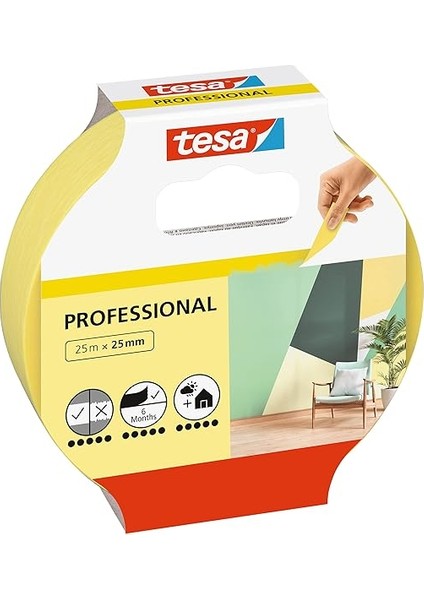 Profesyonel Maskeleme Bandı, Keskin Kenar Boya Bandı, 25MX25MM