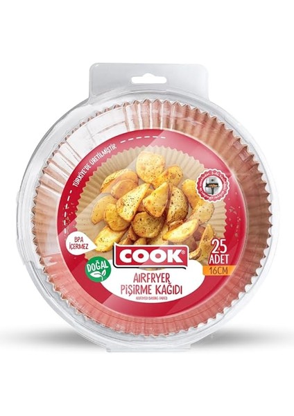 Airfryer Pişirme Kağıdı Standart 16 cm x 25 Adet