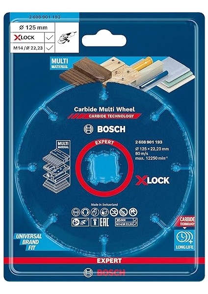 Professional 1x Expert Carbide Multi Wheel X-Lock Kesici Diskler (Sert Ahşap, Çivili Ahşap, Plastik, Alçıpan Panel, Ø 125 Mm, Aksesuar Küçük Avuç Taşlama Makinesi) fiyatları