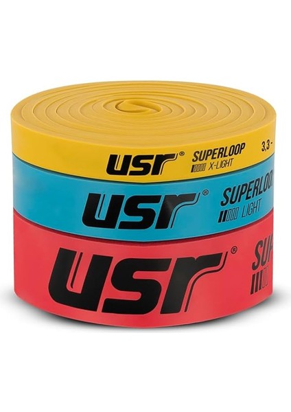 Superloop-3 Egzersiz Lastiği-Loop Band 3 Lü Set