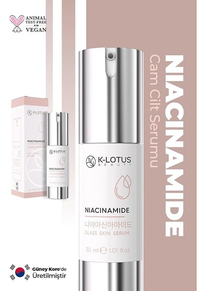 Beauty Cildi Parlatır, Sıkılaştırır ve Cilt Bariyerini Güçlendirici Glass Skin Niacinamide Cam Cilt Serumu modelleri