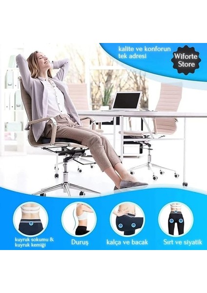 Ortopedik Visco Oturma Minderi – Coccyx Destekli Hemoroid ve Basur Yastığı | Elastik Oturma Simidi, Siyah, Standart Boy modelleri